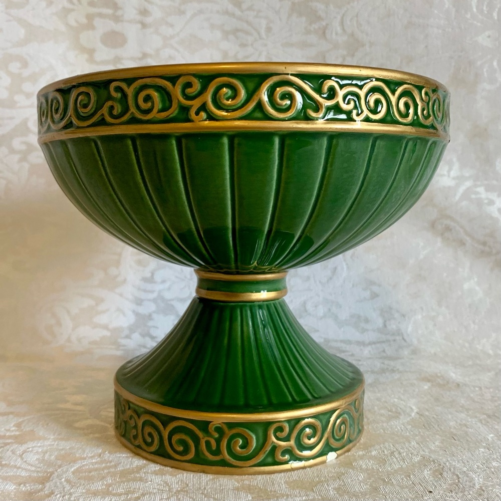 Florentine Noel Footed Bowl Brother Sister Design Studio 6 In Tall 6.75 In Wide